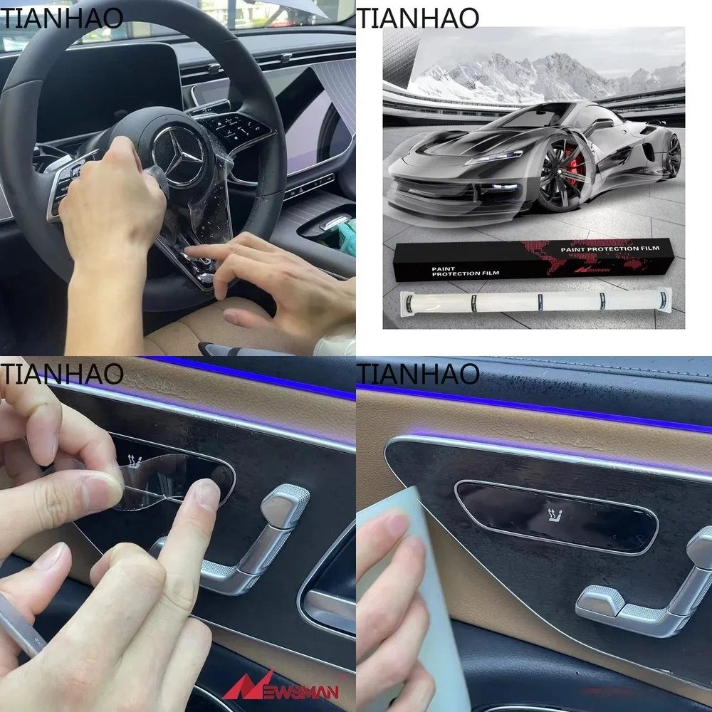 10mil Self-Healing TPU Clear Automotive Vinyl Wrap 3-Layer Invisible Paint Protection Film Mirror Finish Vehicle Kit for Body