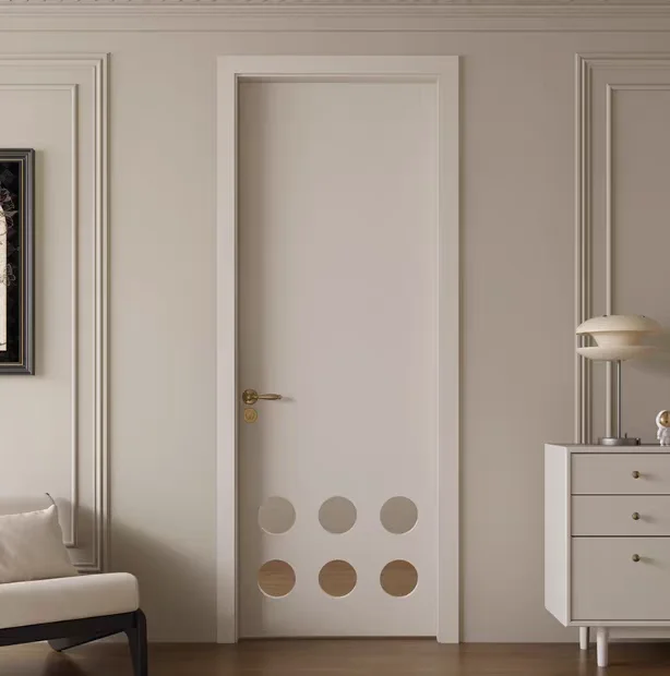 Luxury-retro Light French-style Vintage Style Non-painted Eco-friendly Soundproof Moisture-proof Bedroom Solid Wood Door