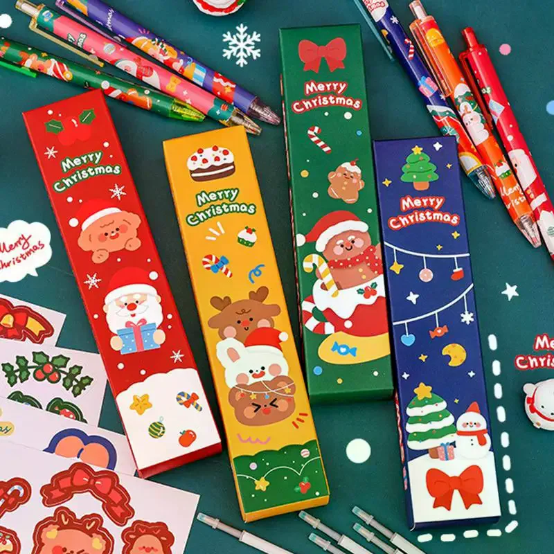 

1Box Christmas Stationery Five-in-one Set Surprise Gifts New Year Kindergarten School Office Carnival Party Gift Student Prizes