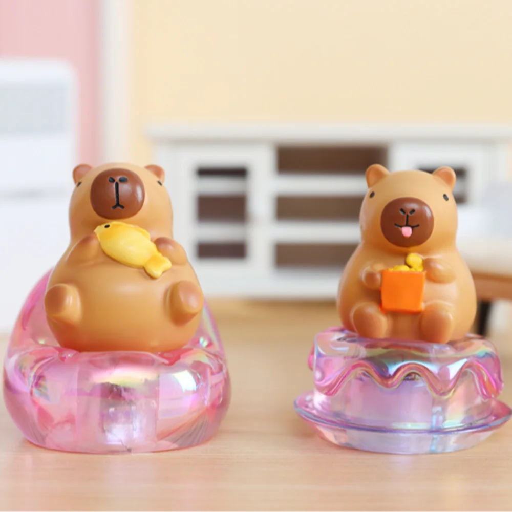 Mini Capibara Capybara Blind Box Gift Multicolor Car Decoration Capybara Figurine Synthetic Resin Action Figures Desk Ornament