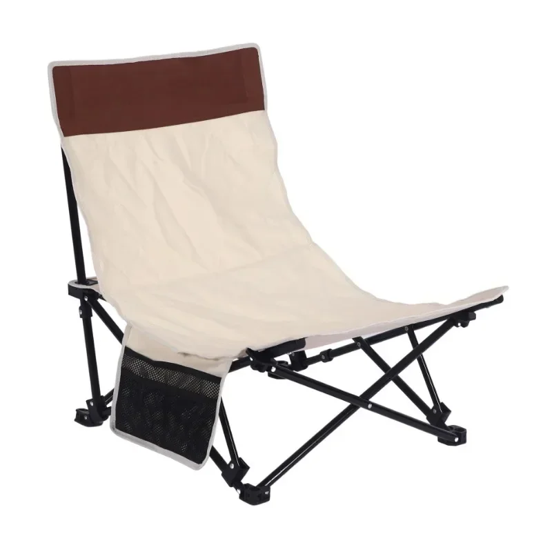 

Outdoor Portable Ultra Light Folding Lounge Chair for Fishing Beach Camping Sitting and Lying Dual-use Low Legged with Backrest