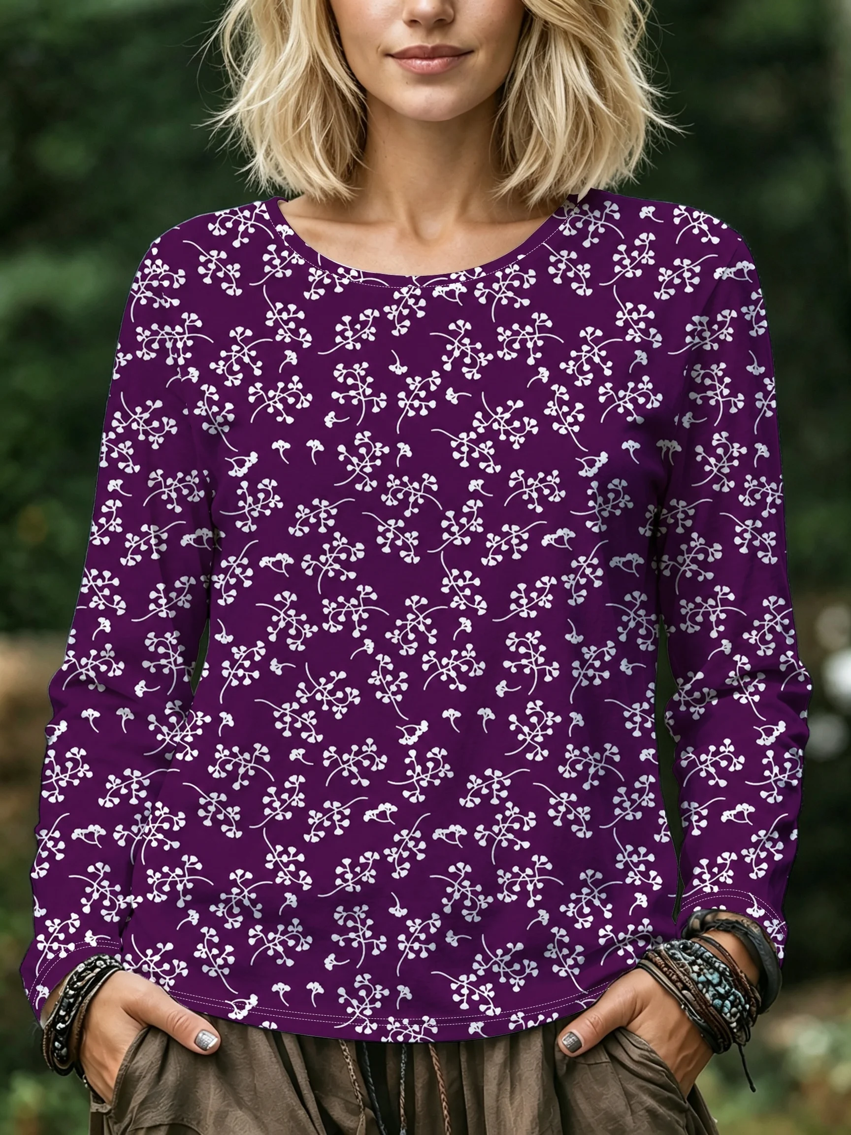 Blusa feminina com estampa de  - Blouses avaliação e preço