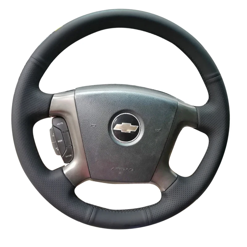 car interior accessories For Chevrolet Epica 2006-2011 Hand Stitched Genuine Leather non-slip car Steering Wheel Cover