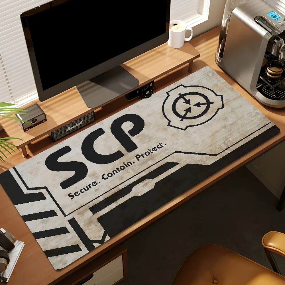 S-SCP F-Foundation Mouse Pad Desk Mat Large Non-slip Anti-fray Keyboard Ergonomic Office Rubber PC Home Custom