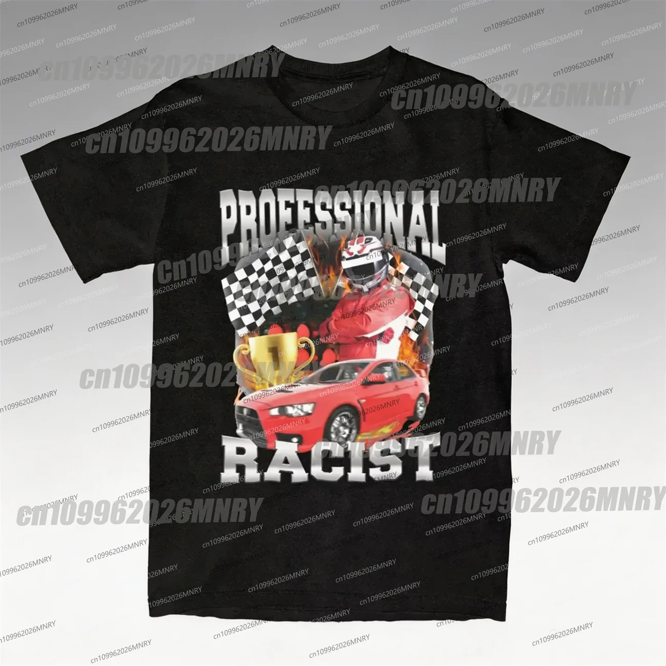 Man T-Shirt Professional Certified Racist Racing Men T-Shirt Unisex Cotton Clothing Harajuku Oneck Short Sleeve Casual Moto top