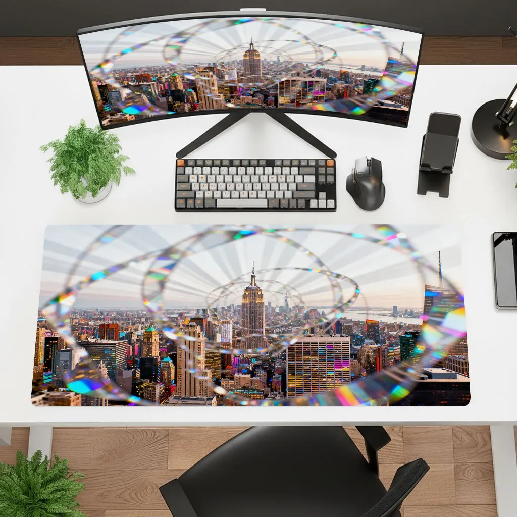Iron Art Pattern Mouse Pad, Multi Size HD Print Thick Non Slip Rubber Desk Mat Washable for Gaming Laptop Office PC