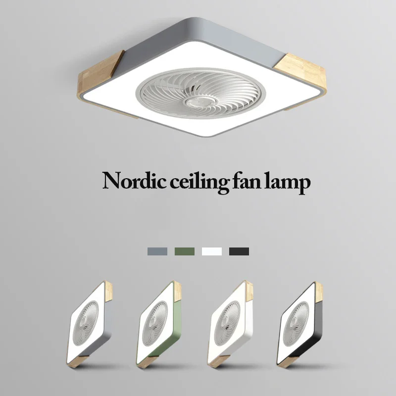 Nordic Ceilling Fan Lamp LED Lighting Dimmable With App/Remote Control Living Dining Room Bedroom Indoor Home Decor 110V/220V