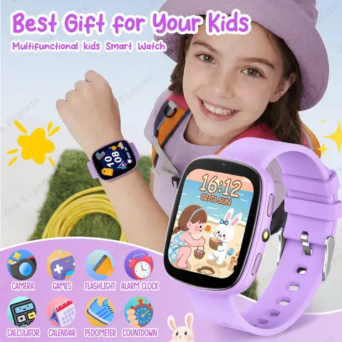 2026 Kids Games Smartwatch 1.83''HD Screen Camera 22 Interesting Games Sleep Monitor Alarm Clock Calculator Children Watch MA27