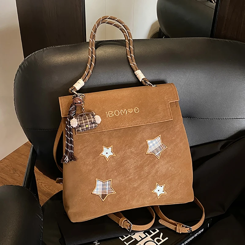 

Autumn Winter New Backpack Korean Version High Value Commuter College Style Texture Handbag Retro Backpack Fashion Shoulder Bag