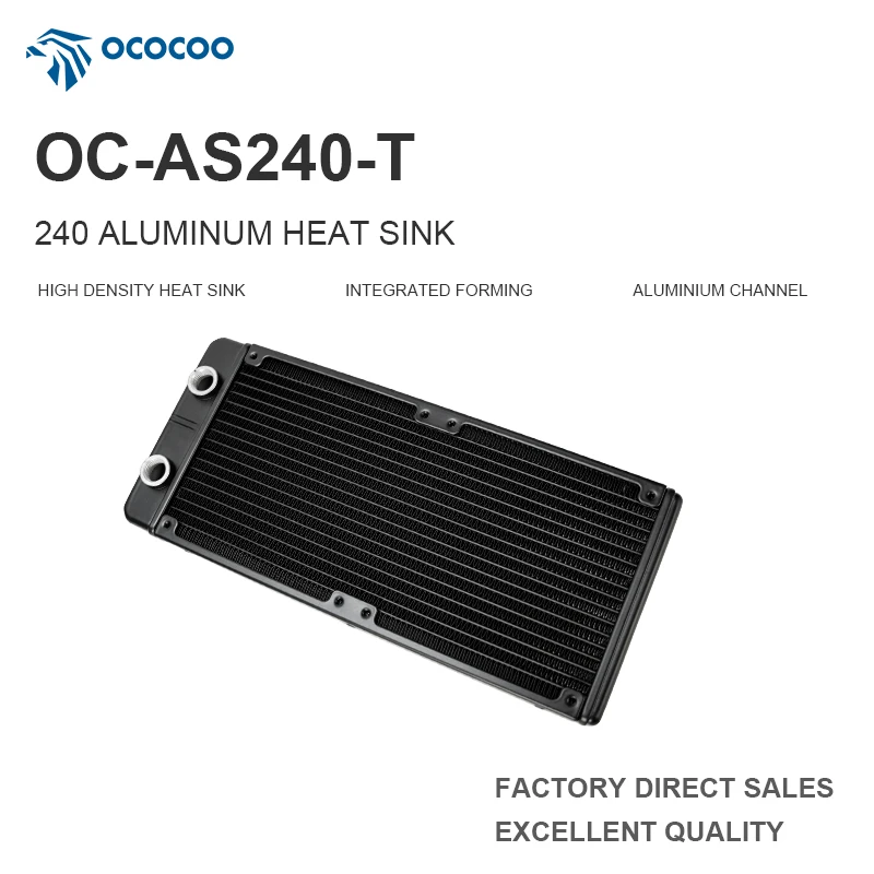 OCOCOO Medical Imaging Equipment Aluminum Water Cooling Radiator  RoHS Lightweight Stable Heat Dissipation OC-AS240-T
