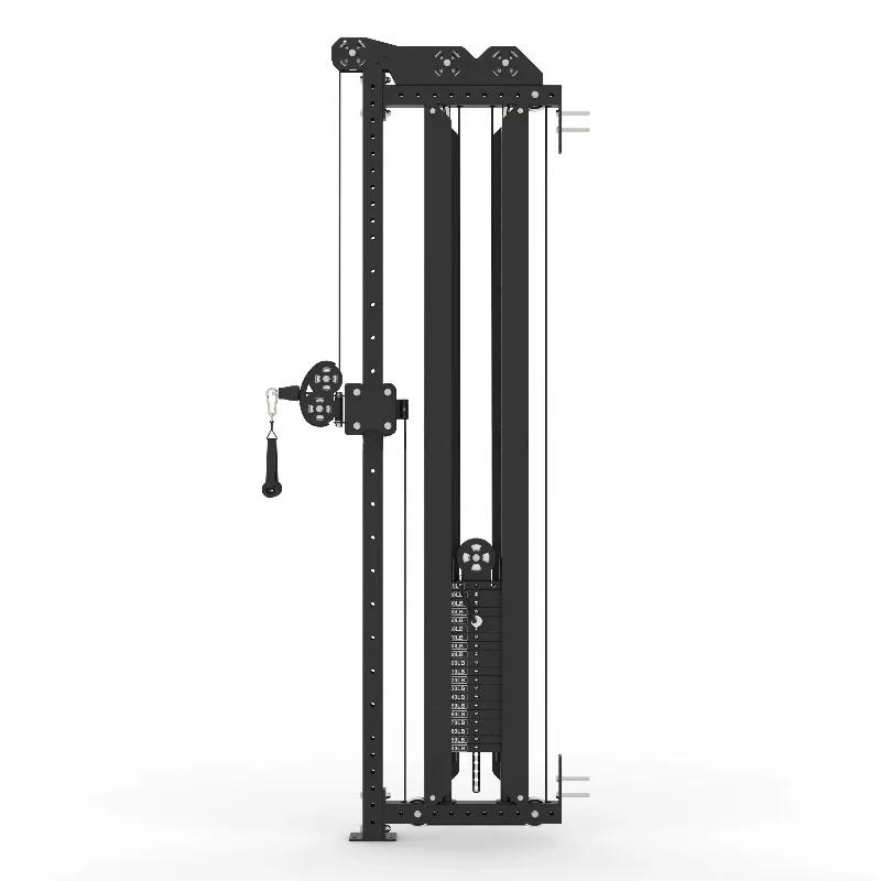 Wall Cable Mounted Crossover Machine Lat Pull Down Machine With Adjustable Single Dual Pulley System