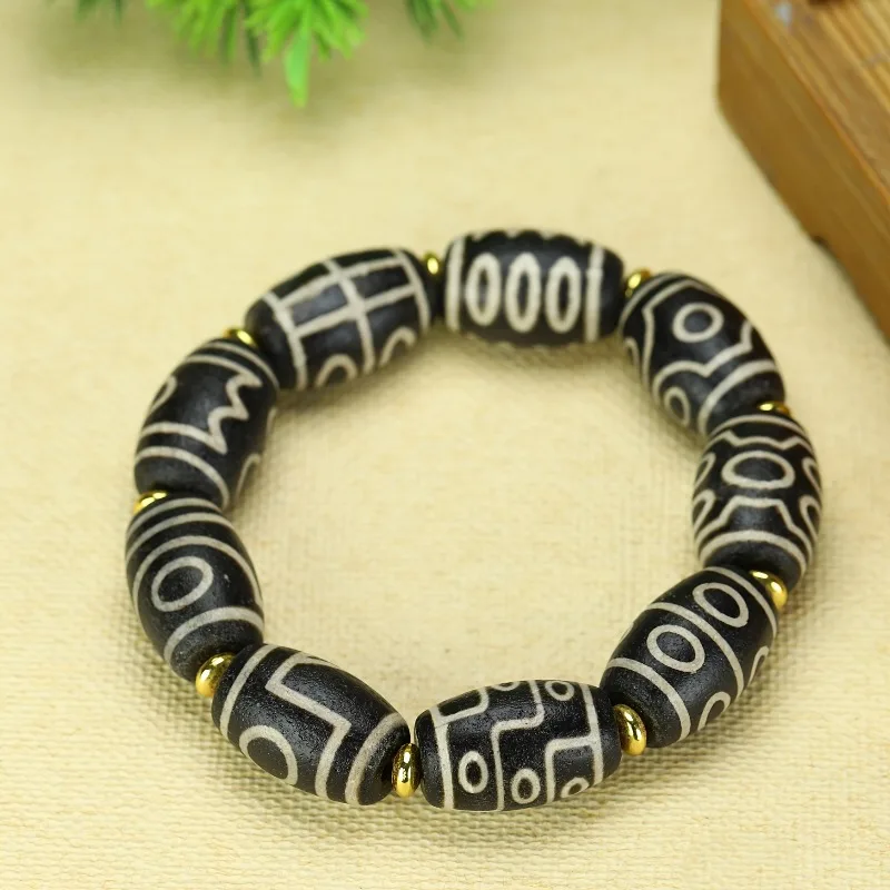 

Men's Retro Natural Agate Bead Bracelet - Suitable for Daily Wear