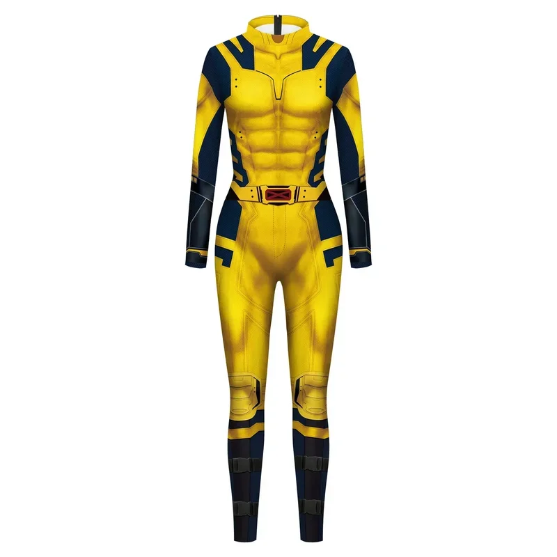 SN55 خارقة الرجال النساء الأطفال فيلم ديدبولير ولفيرين تأثيري ازياء هالوين بذلة أداء حفلة Zentai B @ 54WE