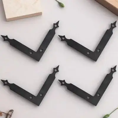 

4pcs Flat L Shape Corner Brace Iron Right Angle For Furniture Reinforcement Heavy Duty Brackets Fixation Tool Hardware Corner