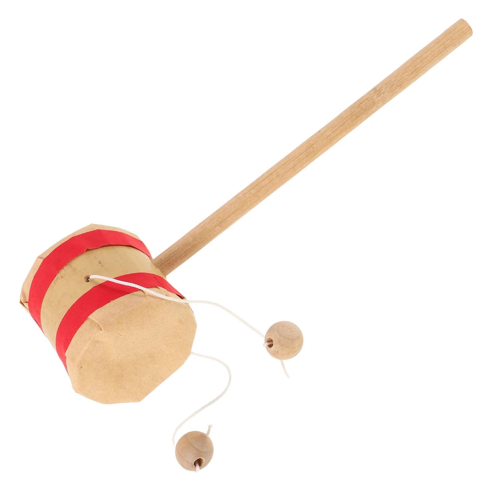 

1pcs Wooden Rattle Kids Musical Handcrafted Baby Hand Spinning Drum Montessori Early Learning Percussion Instruments Chinese