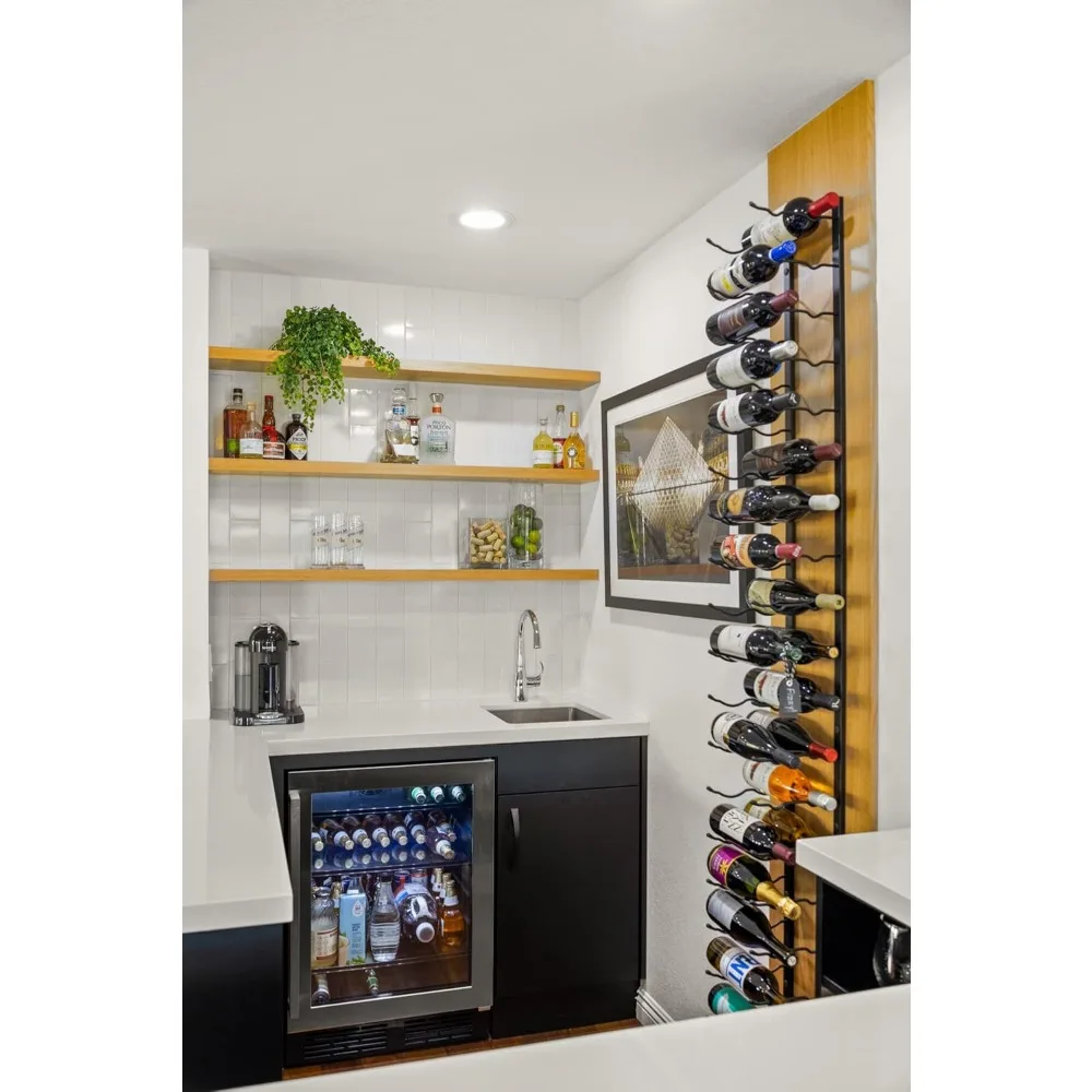 W series wine rack 7-single-layer metal wall mounted - easy to access wine storage - space saving, with storage capacity