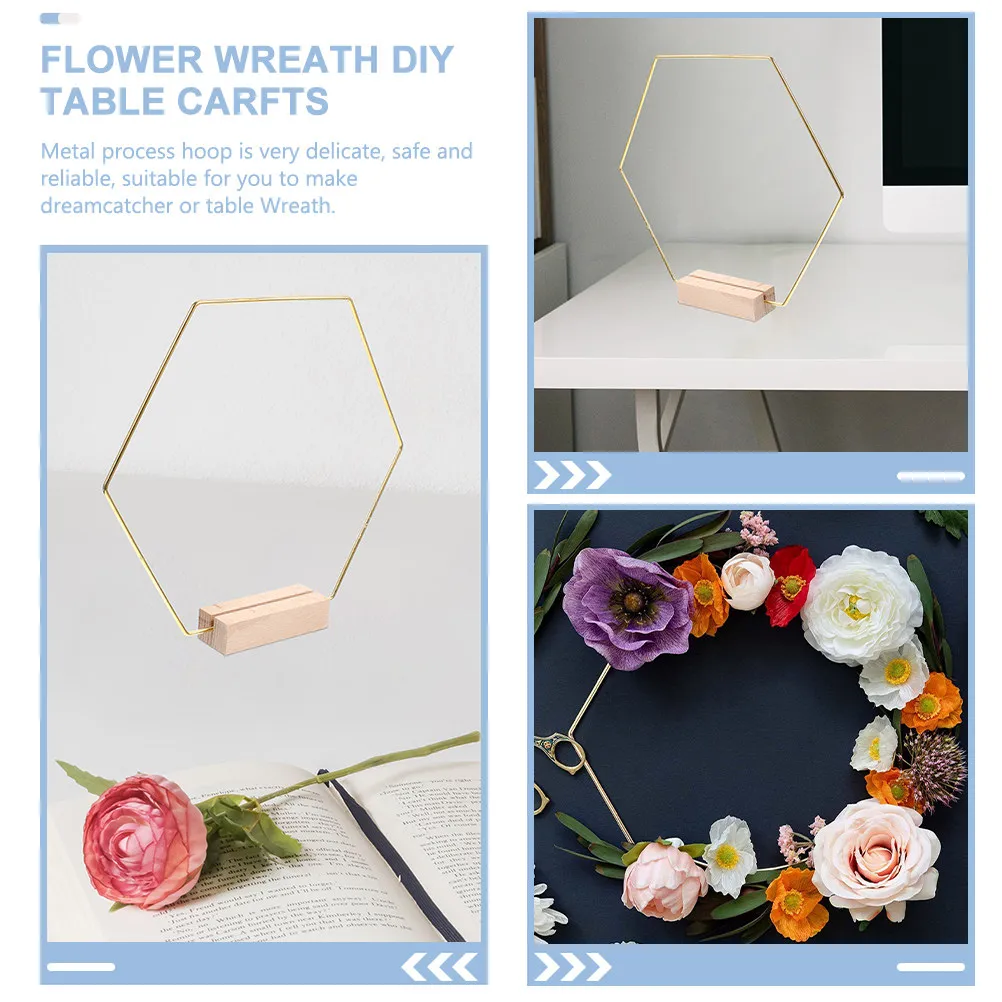 Hexagon Metal Hoop Rings Set – DIY Wedding Table Centerpieces, Floral Wreath & Dreamcatcher Craft Rings