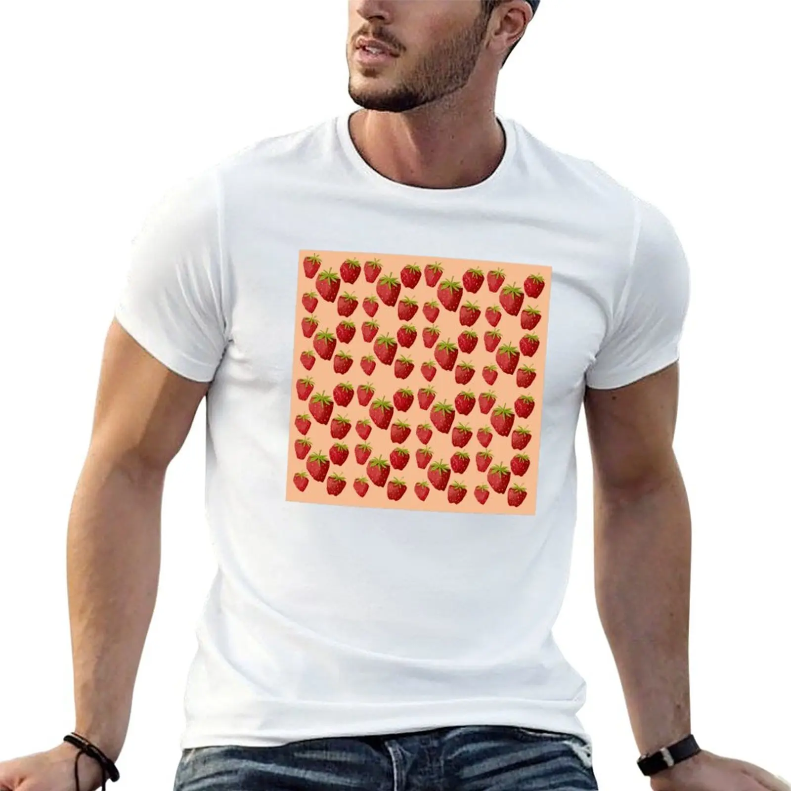 

Strawberry mat T-Shirt man t shirts high quality luxury brand anime t shirts for man t shirts for man graphic vintage T-shirt