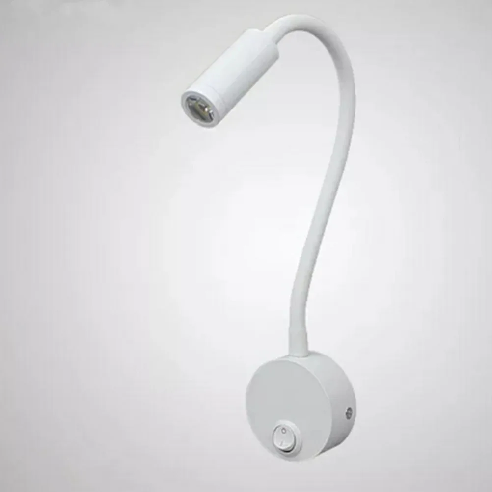 

Bedside Reading Lamp 3W Led Work Light Flexible Gooseneck No Glare Wall Mounted Small Night Light For Home Office Dorm