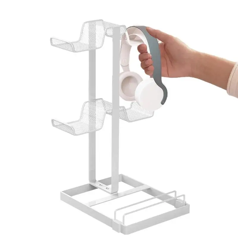 Headphones/Game Controller Stand 2 Tier Headphone Holder Multifunctional Storage Headset Cellphone Tablet Gam-ing Accessories