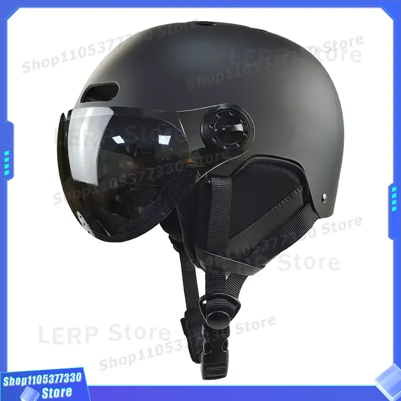 Detachable Ski Helmet with Goggles 2 in 1 Set for Men Women Winter Snowboard Safety Gear Outdoor Snow Sports Dirt Bike