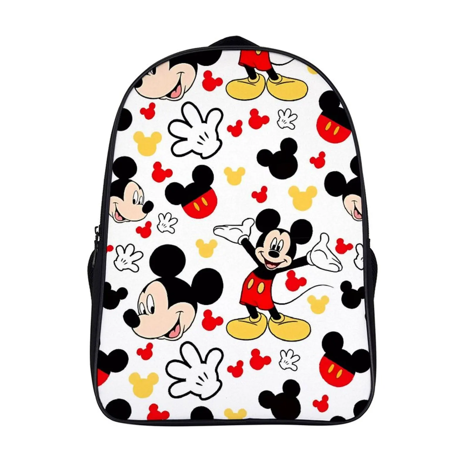 Cartoon Disney Mickey Mouse Fashion Student's Backpack School Bag 16 Inch 2 Compartment Backpack Student Schoolbag