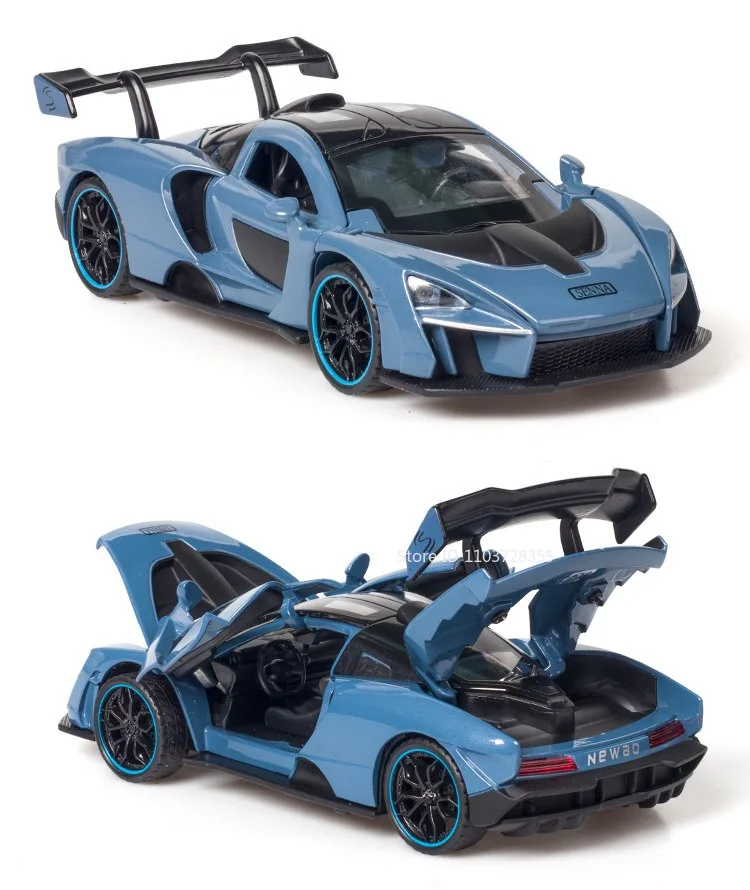 1:32 720S Senna Modell Spielzeug Sportwagen Legierung Druckguss Sound Licht Exquisite Innen Zurückziehen Supercar Modelle für Kinder präsentiert – Detail 21