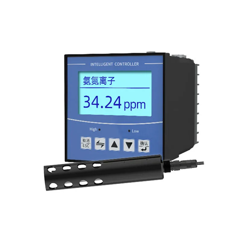 Online Ammonia Nitrogen ISE Transmitter Water Quality Sensor RS485 Modbus 4-20mA For Aquaculture Wastewater Monitoring
