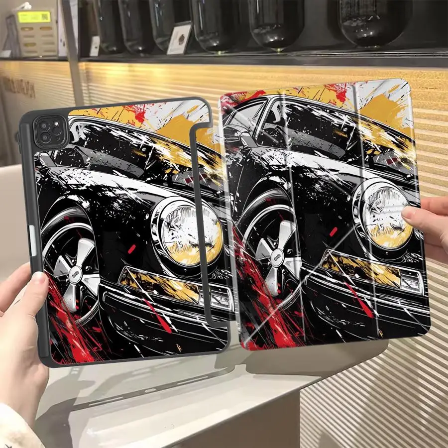 

Чехол-подставка для планшетов iPad Air 4, 5, M3, M2, 1, 2, M4, 11 дюймов, Mini 6, 7, Pro 2025, Pro 11th, 10th, 9th, 8th, 7th, 12.9 дюймов, в стиле ретро-комикс