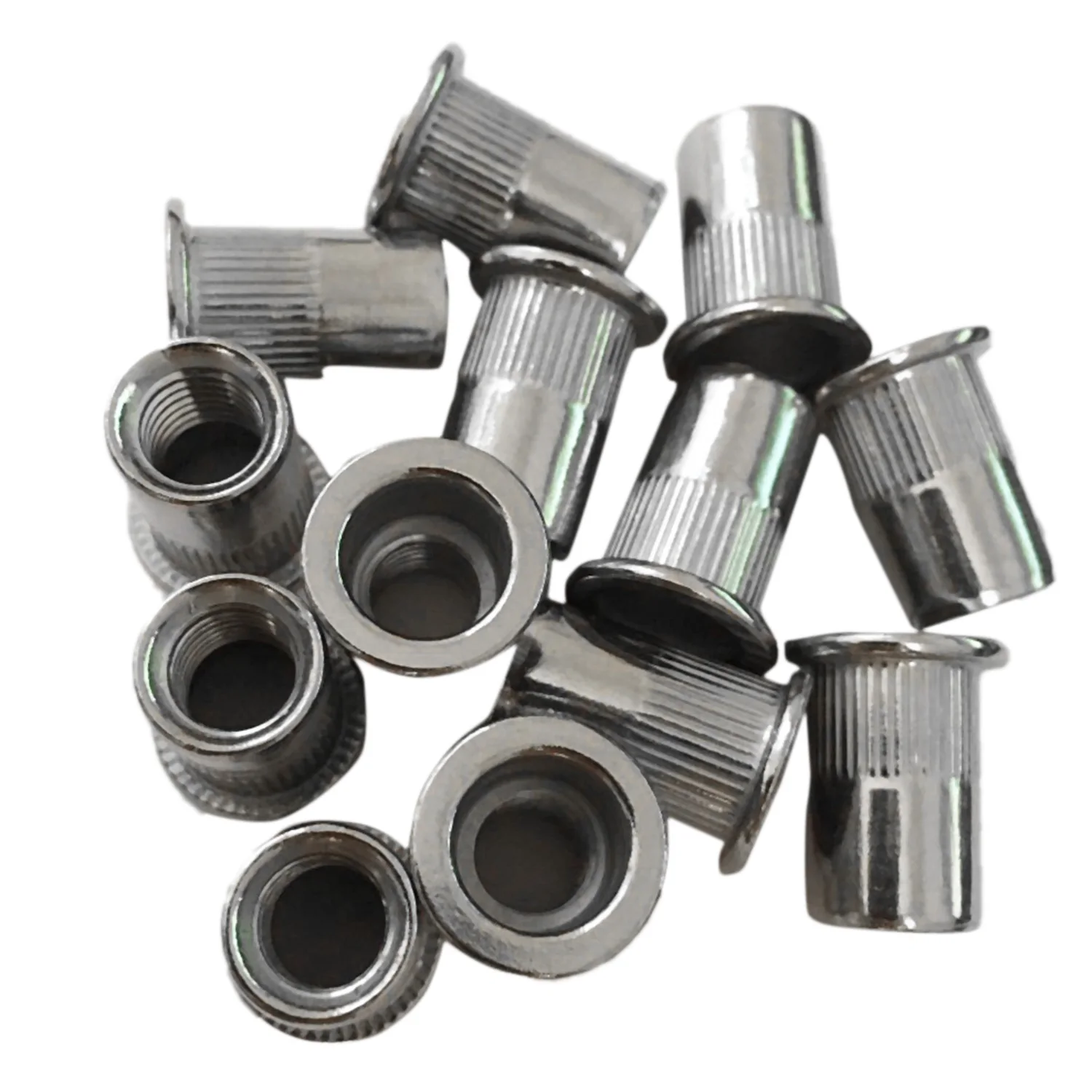 30Pcs M8 Rivet Nuts Stainless Steel Threaded Rivet Insert Nuts M8-1.25mm