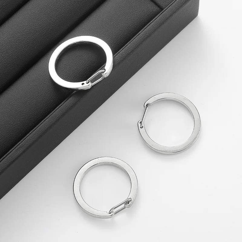 5 Stück/Set Edelstahl-Federverschluss C-Ring Öffnbarer Schlüsselring Taschenriemen-Schnalle Auslöser-Karabiner-Clip-Verbinder DIY-Zubehör