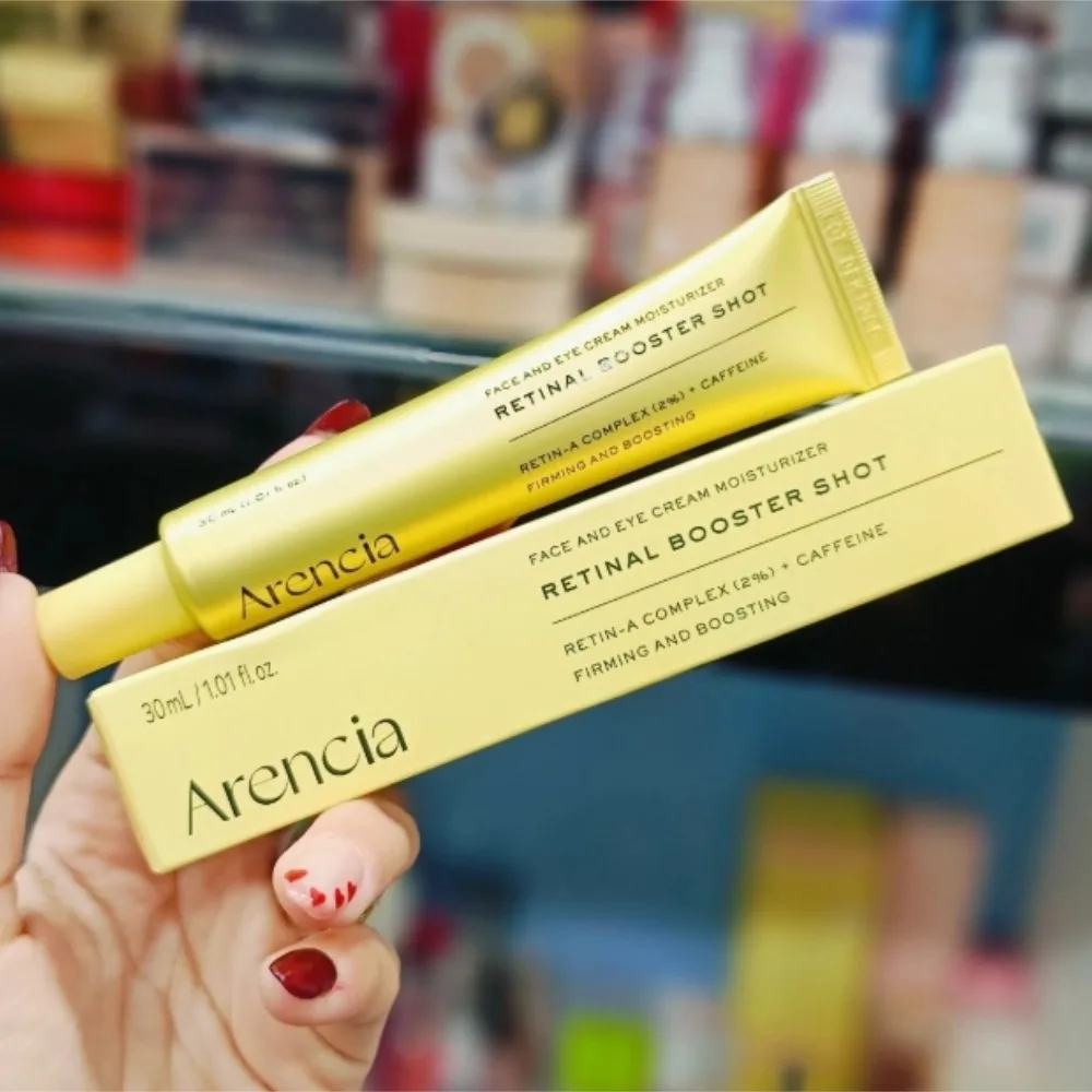 30ml Arencia VitaminC Booster Shot Glutathione Face Eye Cream Retinal Brighten Firming Boosting Moisturizer Day Night Cream Duo