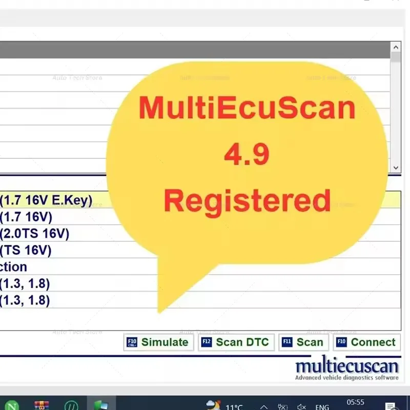 

MultiEcuScan 4.9 Diagnostic Software with Keygen Registered Installation Video Guide for Car Diagnostic Tools