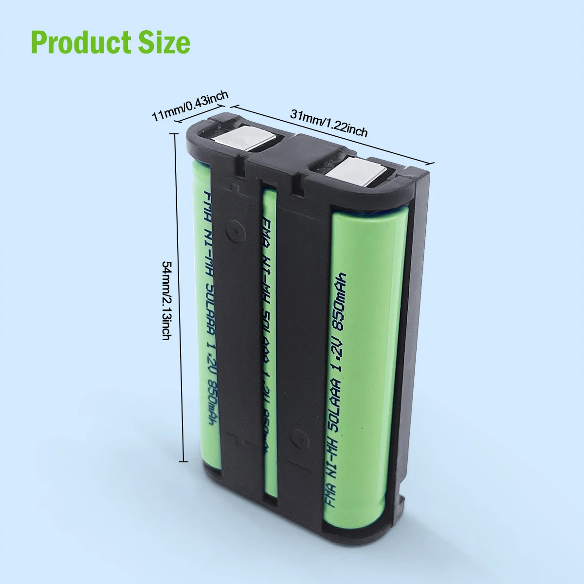 One Ni-MH 3.6V 850mAh Rechargeable Battery Replace cell for Cordless phone HHR-P104 GP85AAALH3BXZ LAAA3SB