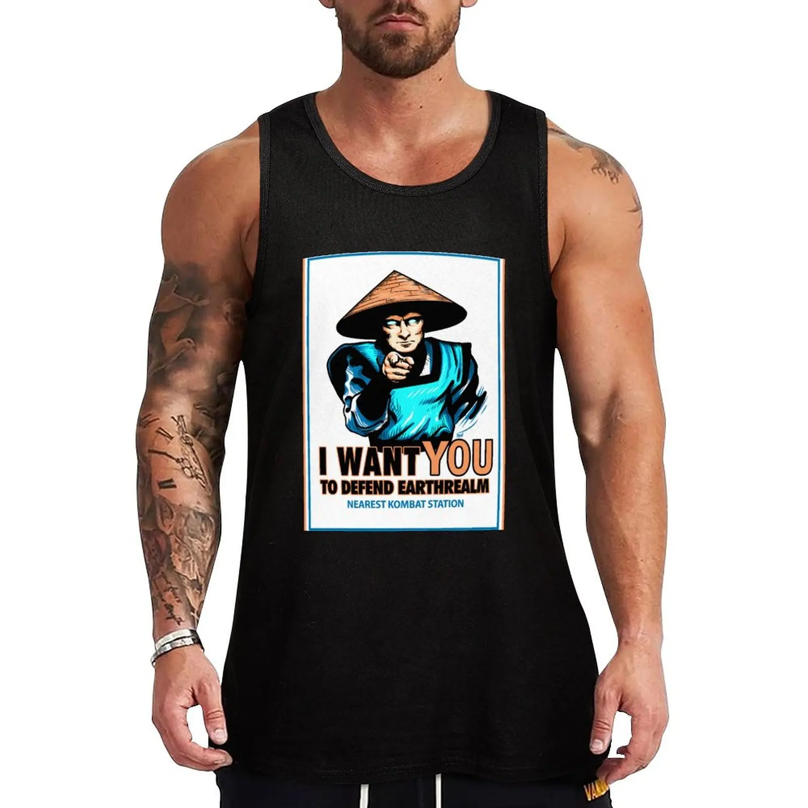 I Want YOU For Kombat Tank Top Landscape Print Tank Top Nature Graphic Sleeveless