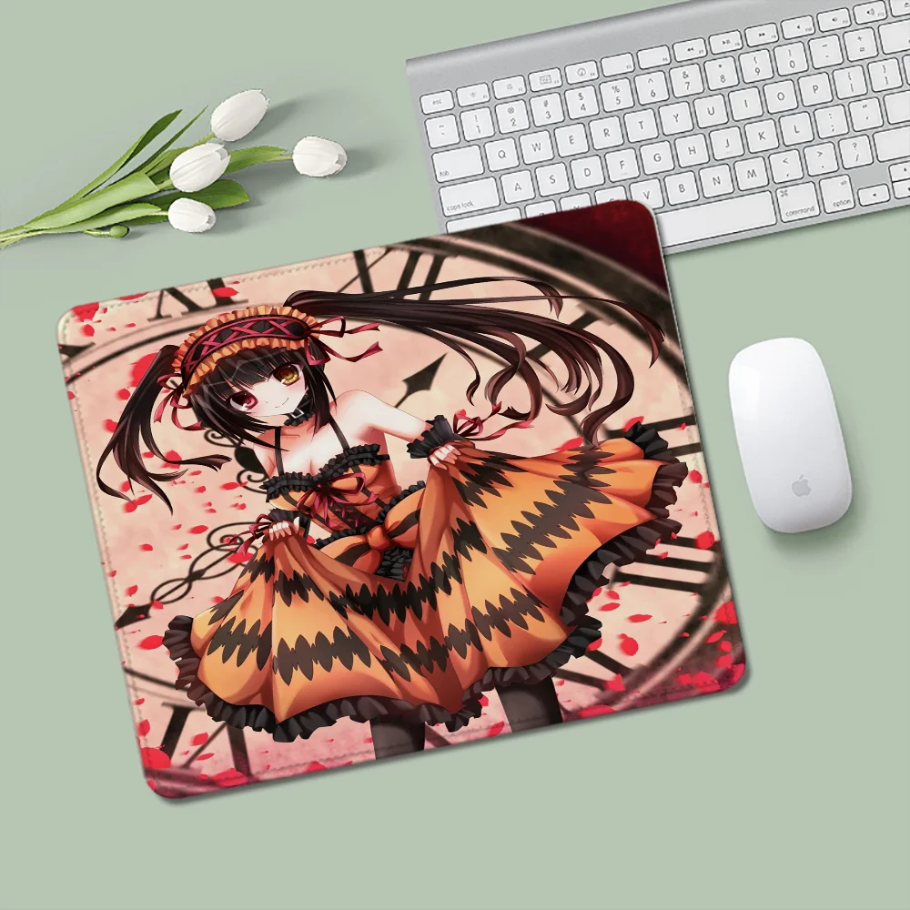 Computer Mouse Pad Small Tokisaki Kurumi Gaming Mousepad Anime Desk Gadgets Keyboard Mat Offices Accessories Office Rug Gamer