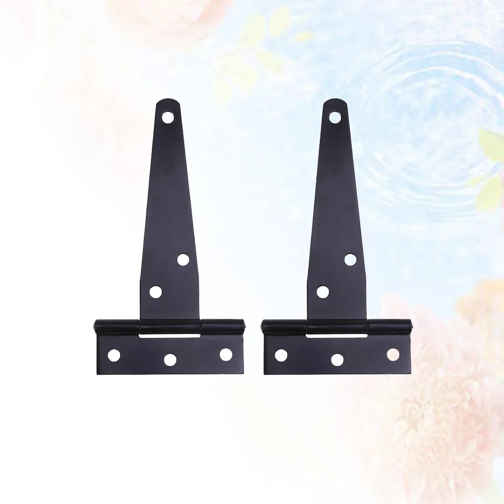 

2pcs 4 Inches T Shape Galvanized Iron Hinges For Gate Door Cabinet Furniture Heavy Duty Rustproof Durable Fit Wood Wall Counter