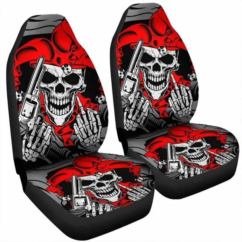 Pokrowce na fotele samochodowe Skull King Queen Skull Flag, pokrowce na fotele samochodowe Boho, ochraniacz na fotel samochodowy, pokrowiec na fotel samochodowy do pojazdu, samochód vintage — zdjęcie 7