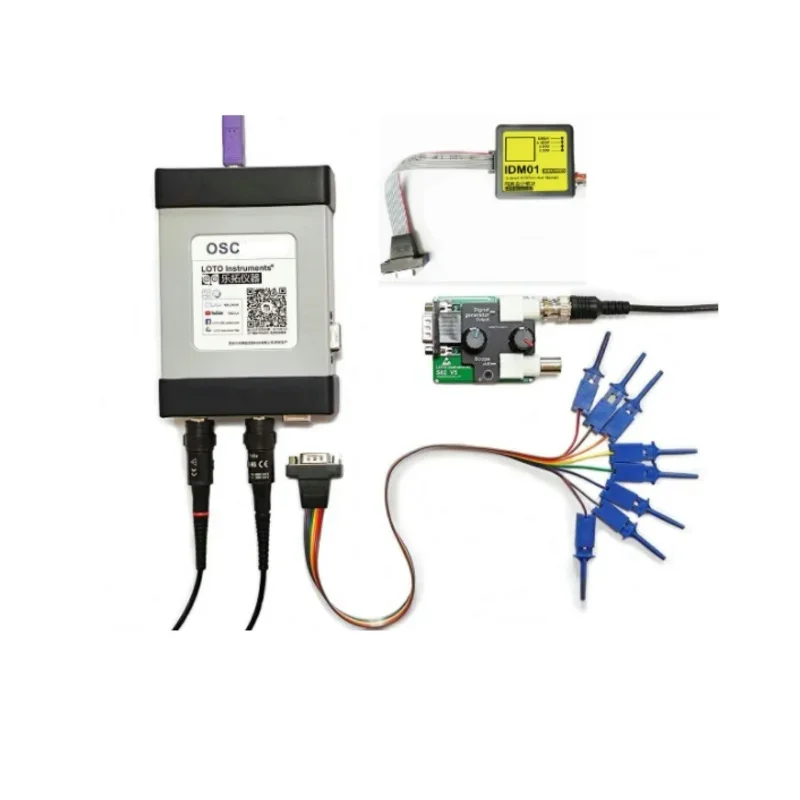 OSCH02 Series Oscilloscope, USB, PC, 1GS/s, BW 100MHz, 2-Channel, 5 in 1, 8 ~ 13 Bit Vertical Resolution, Protocols Decodin