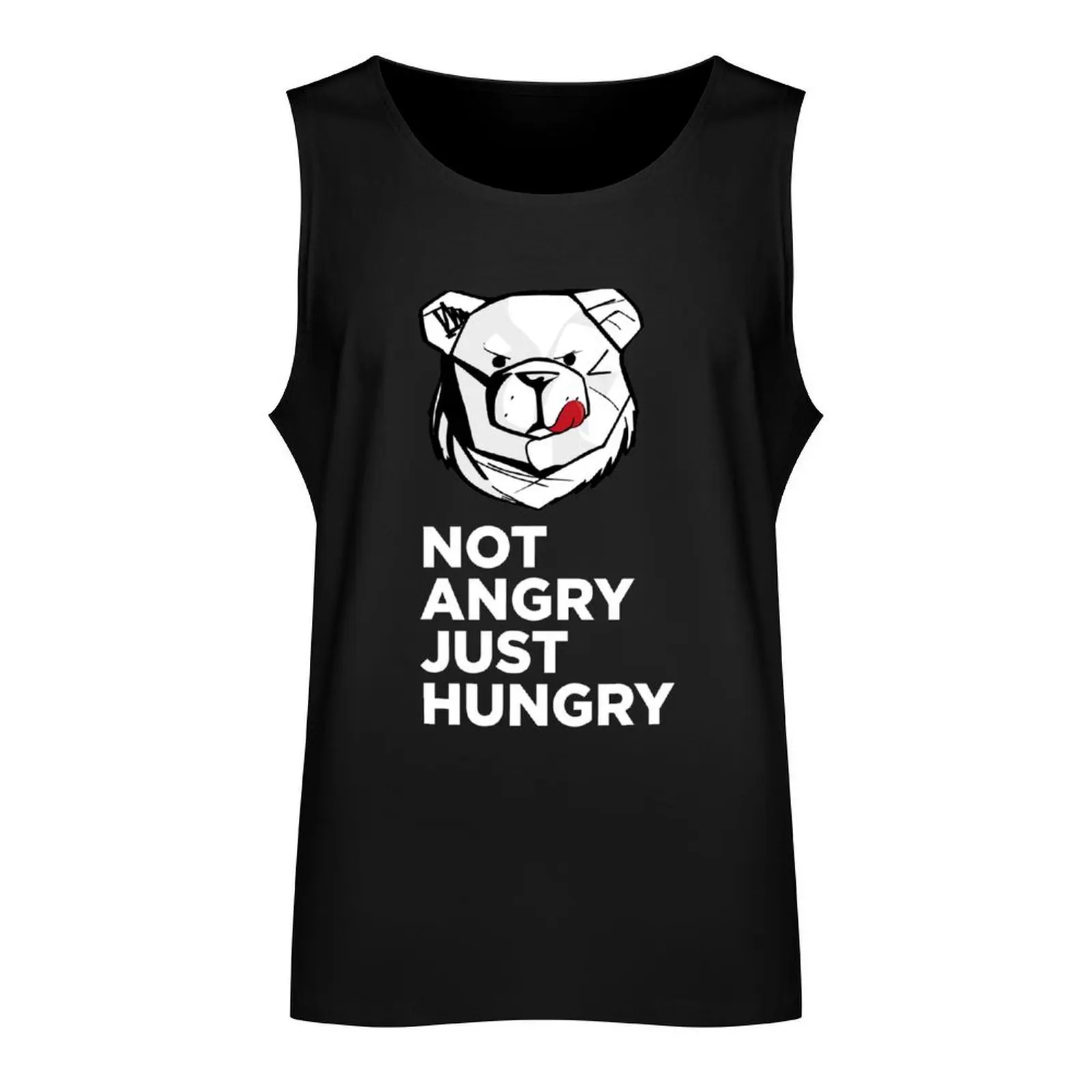 ROBUST Not angry just hungry white Tank Top Men's summer clothes Vest for boy