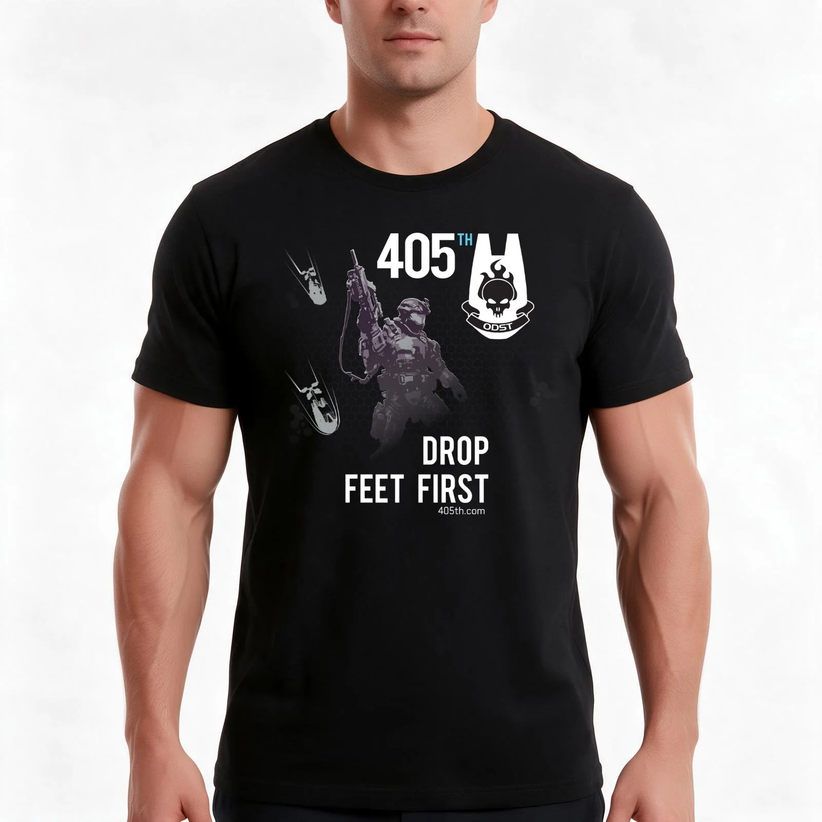 405th Infantry Division ODST 2021 T-Shirt Summer Casual Cotton Tee Oversized Streetwear Tops Vintage Graphic Print