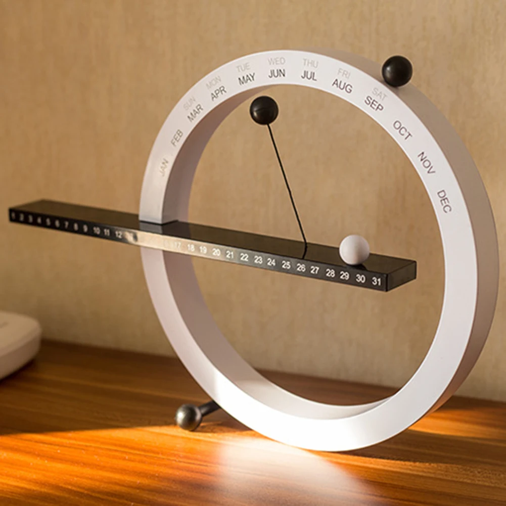 

Magnetic Ball Manual Perpetual Calendar with Month Week Date Creative Wall Calendar Novelty Desk Calendar for Home Office Decor