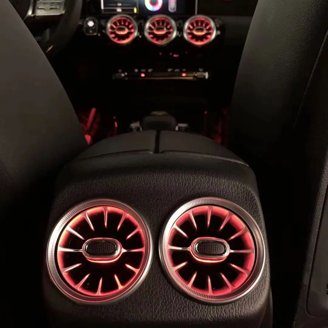 Atmosphere Lighting 64 Colors LED Saddle Footlight Rear Air Vents Ambient Light For Mercedes A-Class W177 CLA W118 2018-2025