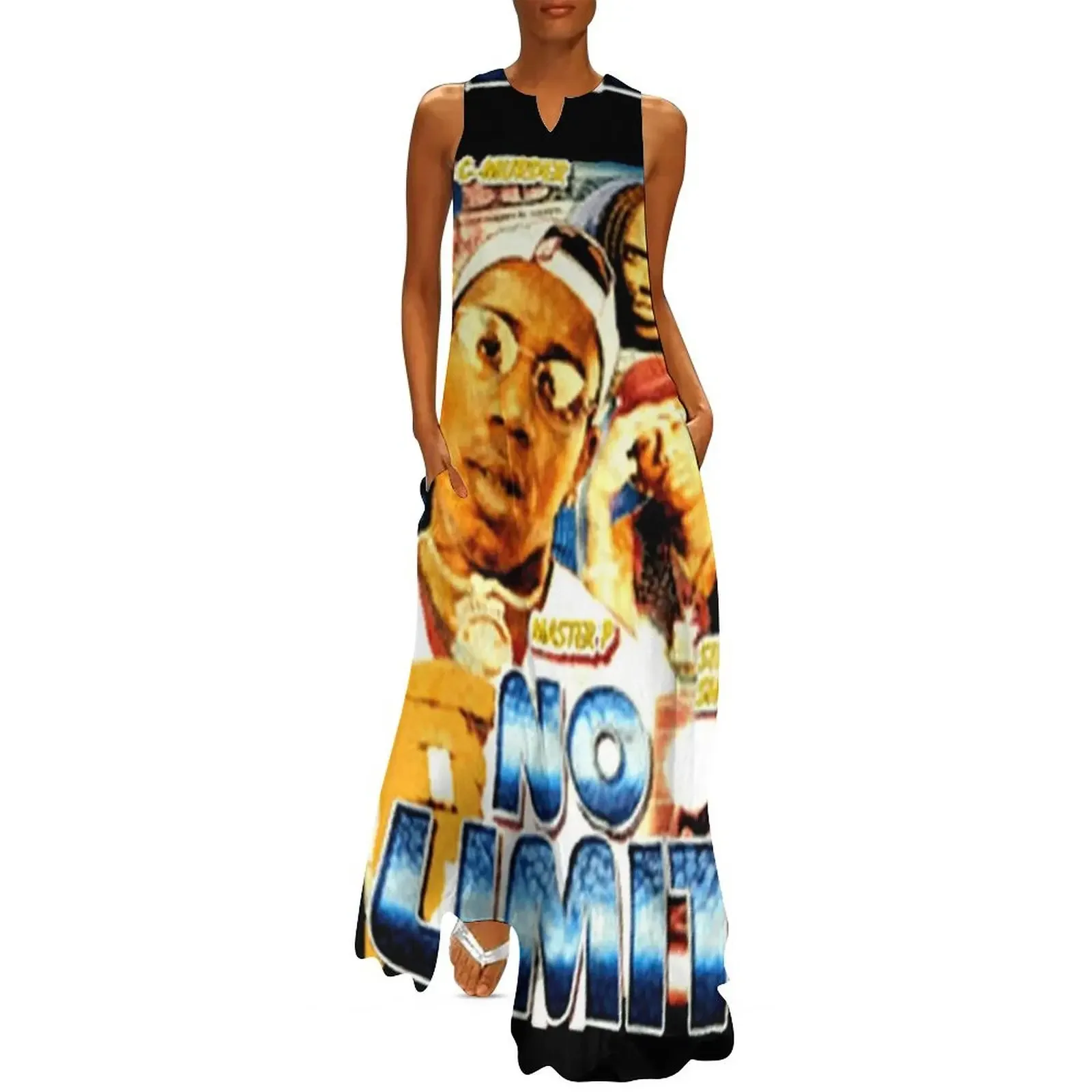 

NO LIMIT RECORDS MASTER P RAP Long Dress elegant women's sets dresses for womens dresses for prom Dress