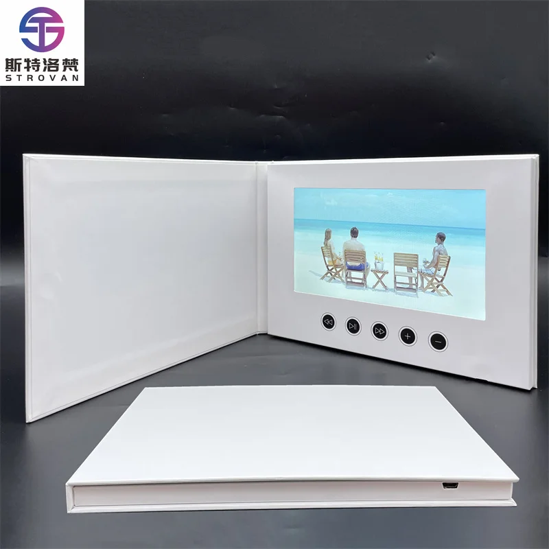 Digital Hardcover 7 Inch Wedding Video Album Photo Book Blank Video Brochure