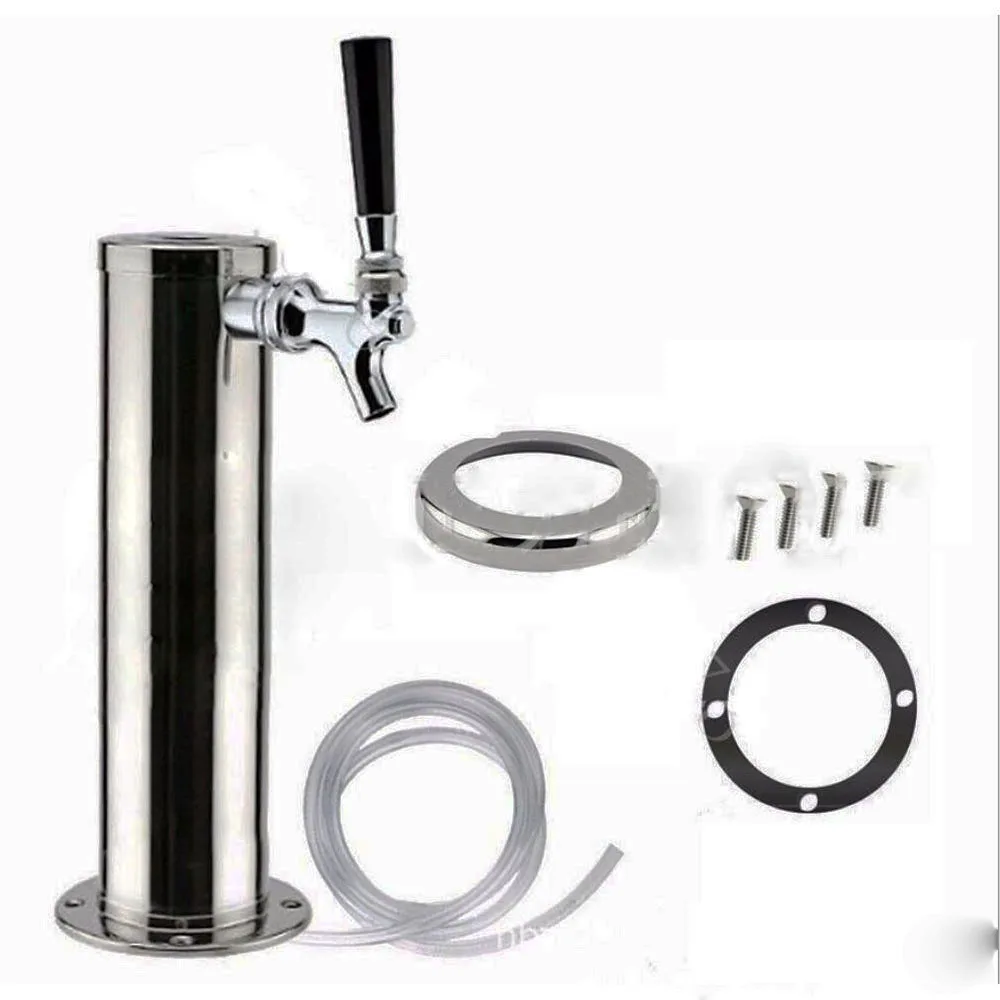 

One Tap Beer Tower Single Tap/Faucet Beer Tower Stainless Steel Draft Column Bar Accessories Chromeplated