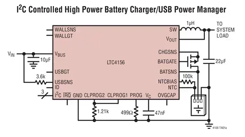 LTC4156EUFD LTC4156IUFD LTC4156 - Dual-Input Power Manager/ 3.5A LiFePO4 Battery Charger with I2C Control and USB OTG