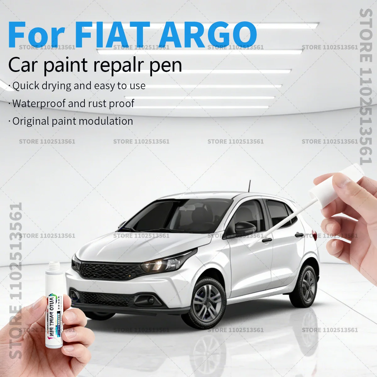 Bolígrafo de Reparación de Pintura, Eliminador de Arañazos, Accesorios para Auto, Azul Nardo, Gris Nero, Vulcano Rojo, Blanco Montecarlo, para FIAT ARGO