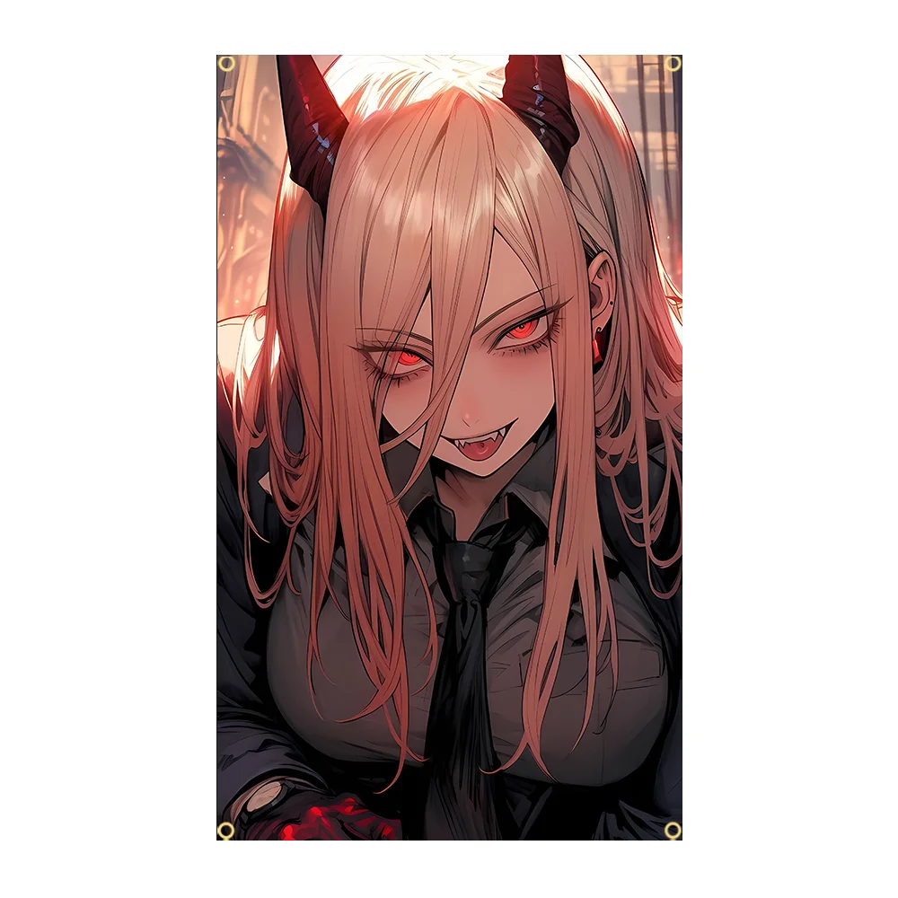 3x5ft 90x150 Handsome female character in anime Polyester Printed Home or Outdoor Decoration Banner