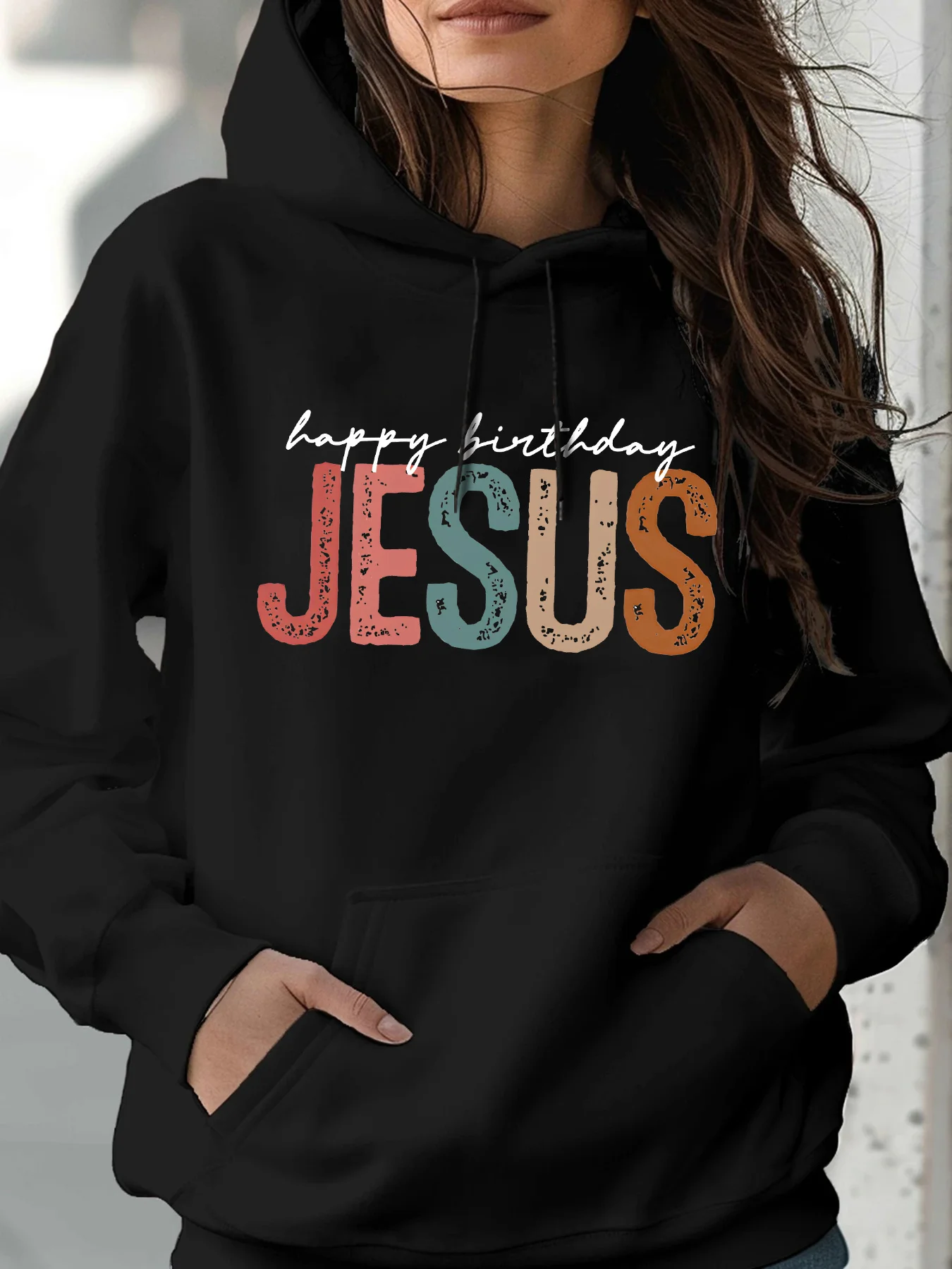 

Women'S Birthday Hoodie - Happy Birthday Religious Apparel, Pullover Sweatshirt with Kangaroo Pocket & Drawstring Hood